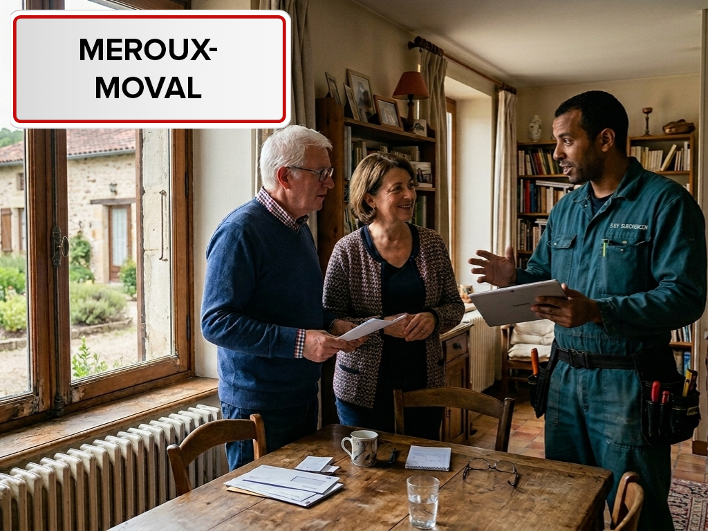 Installation de pompe à chaleur à Meroux-Moval (90400) dans le Territoire de Belfort